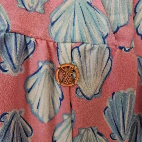 Simply Southern Seashell Tiered Babydoll Dress Size L, Coastal, Beach, Vacation - Picture 5 of 7